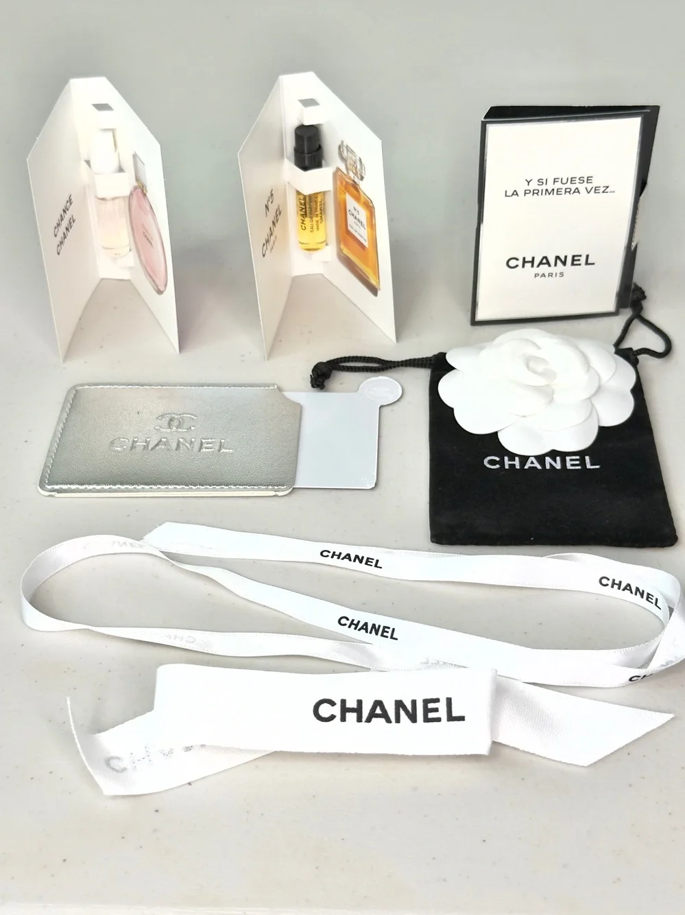Luxury Beauty Accessories Bundle w/ Authentic CHANEL Samples